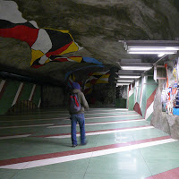 comme à Paris, les stations de métro Stockholmoises méritent d'être toutes visitées!