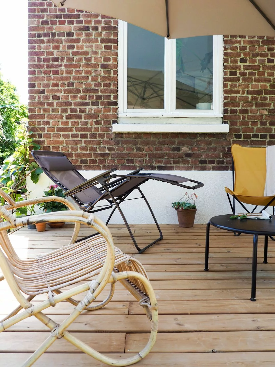 Terrasse en bois Lafuma mobilier fauteuil