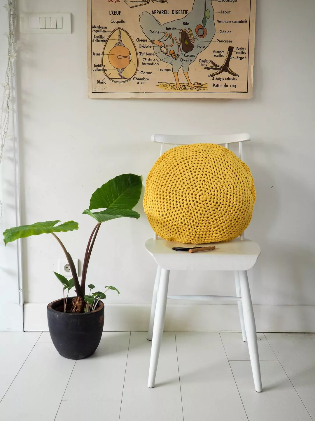 Patron coussin rond au crochet facile DIY simple pattern circle crochet