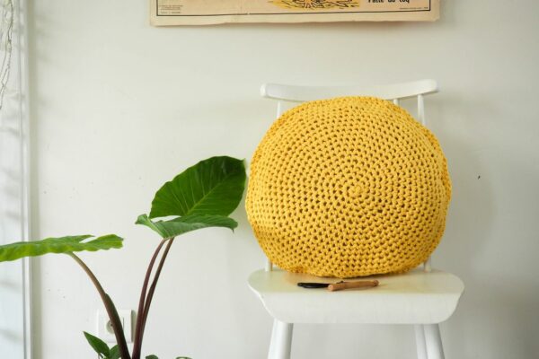 Patron coussin rond au crochet facile DIY simple pattern circle crochet