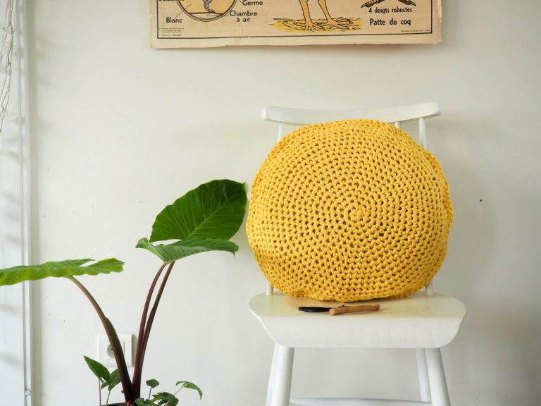 Patron coussin rond au crochet facile DIY simple pattern circle crochet