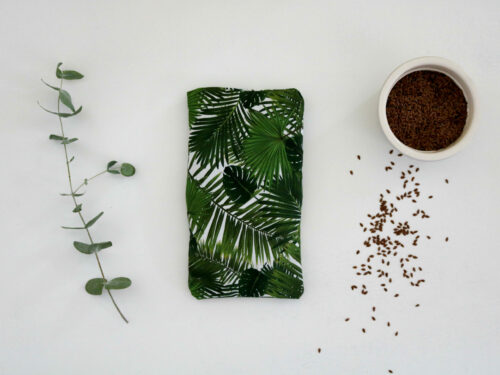 Bouillotte en graines de lin coussin chauffant relaxant bonjour tangerine france (106) Petite bouillotte en graines de lin Jungle