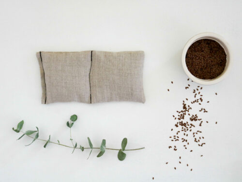 Bouillotte en graines de lin coussin chauffant relaxant bonjour tangerine france (108) Petite bouillotte en graines de lin Sapins