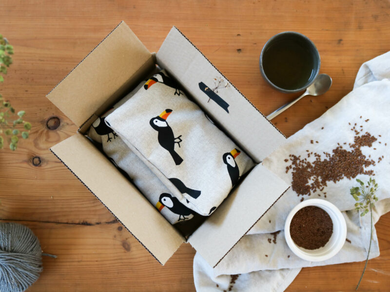 Bouillotte en graines de lin Toucans – Image 2