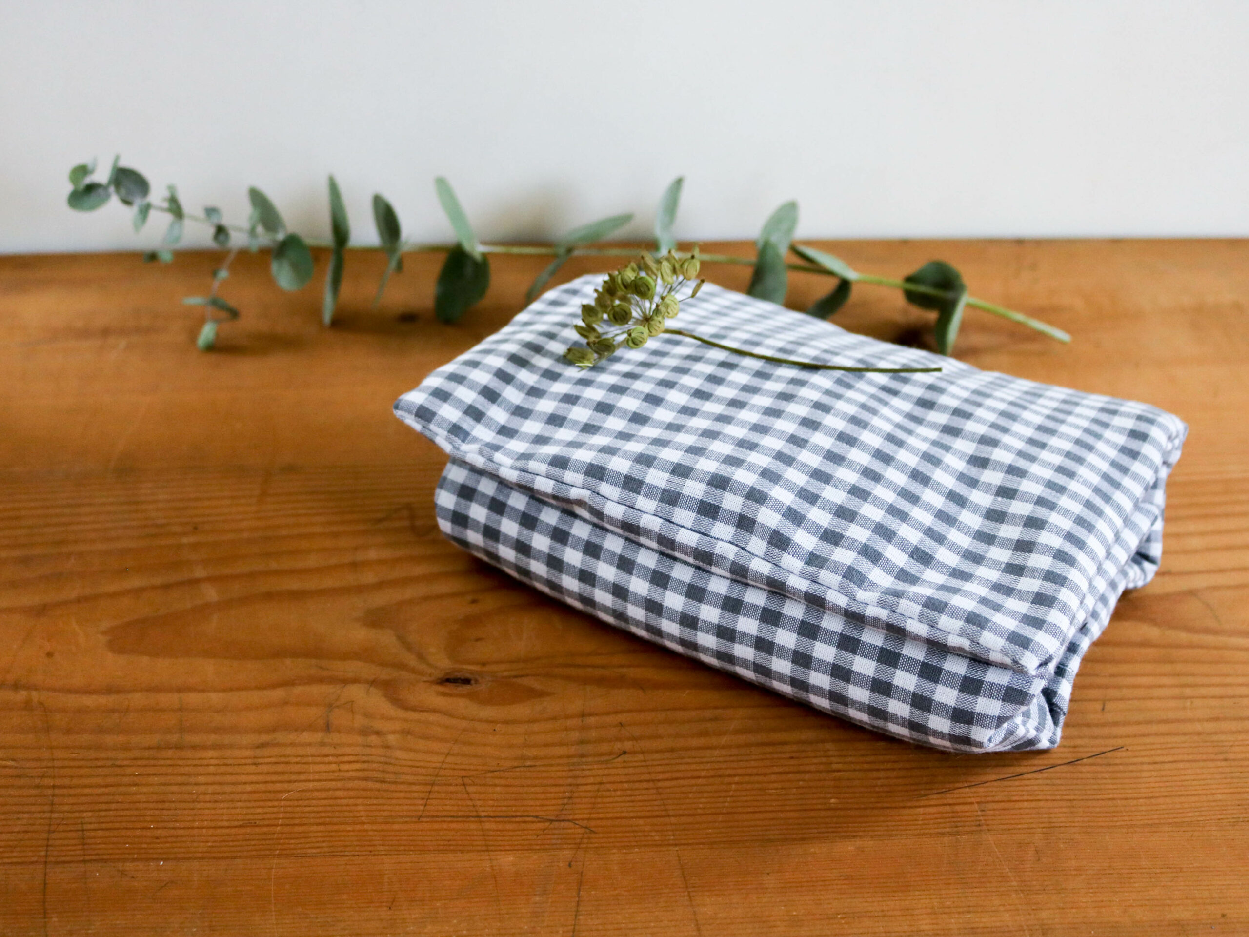 Bouillotte en graines de lin Vichy Gris – Image 2