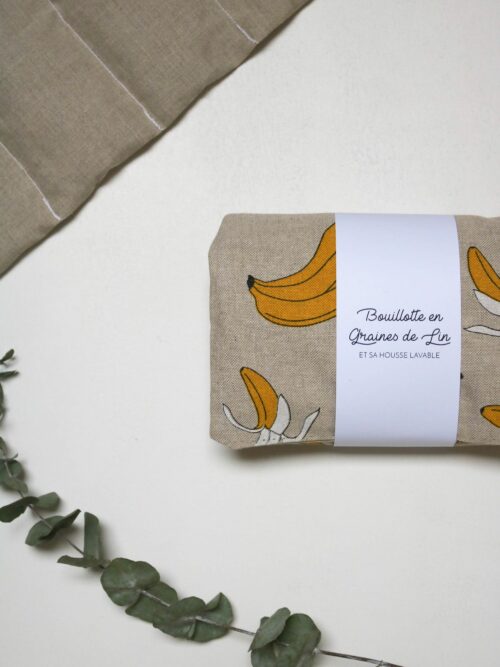 Bouillotte en graines de lin Bananes