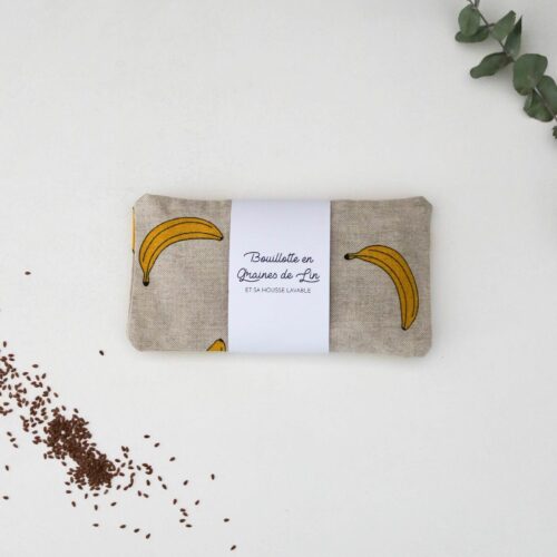 Bouillotte en graines de lin avc housse