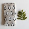 Petite bouillotte en graines de lin Pingouins