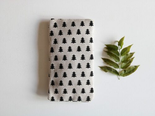 Bouillotte en graines de lin avec housse lavable bouillotte séche (14) Petite bouillotte en graines de lin Sapins