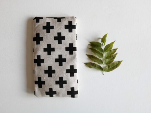 Petite bouillotte en graines de lin Croix