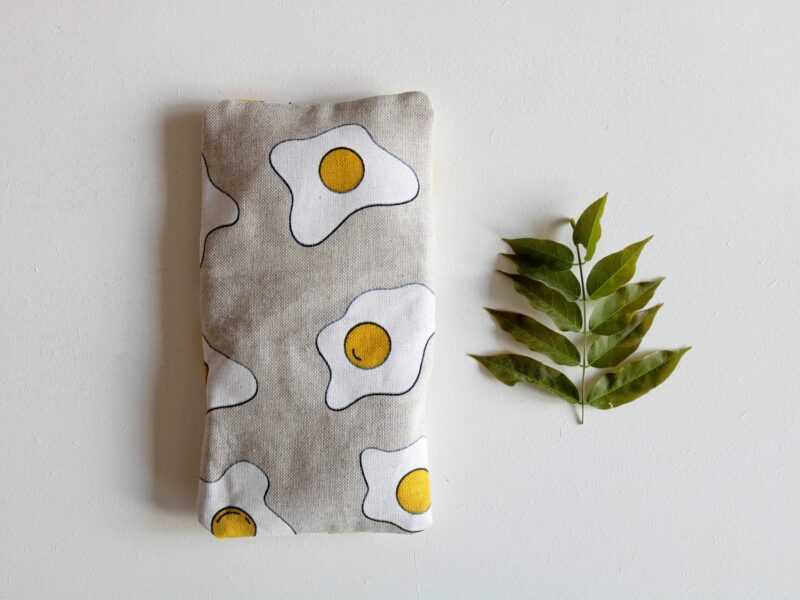 Petite bouillotte en graines de lin Oeufs – Image 5
