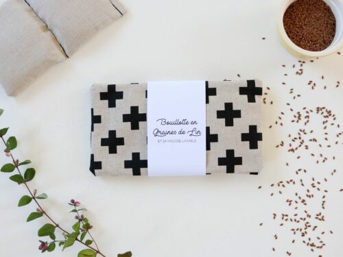 Bouillotte en graines de lin croix