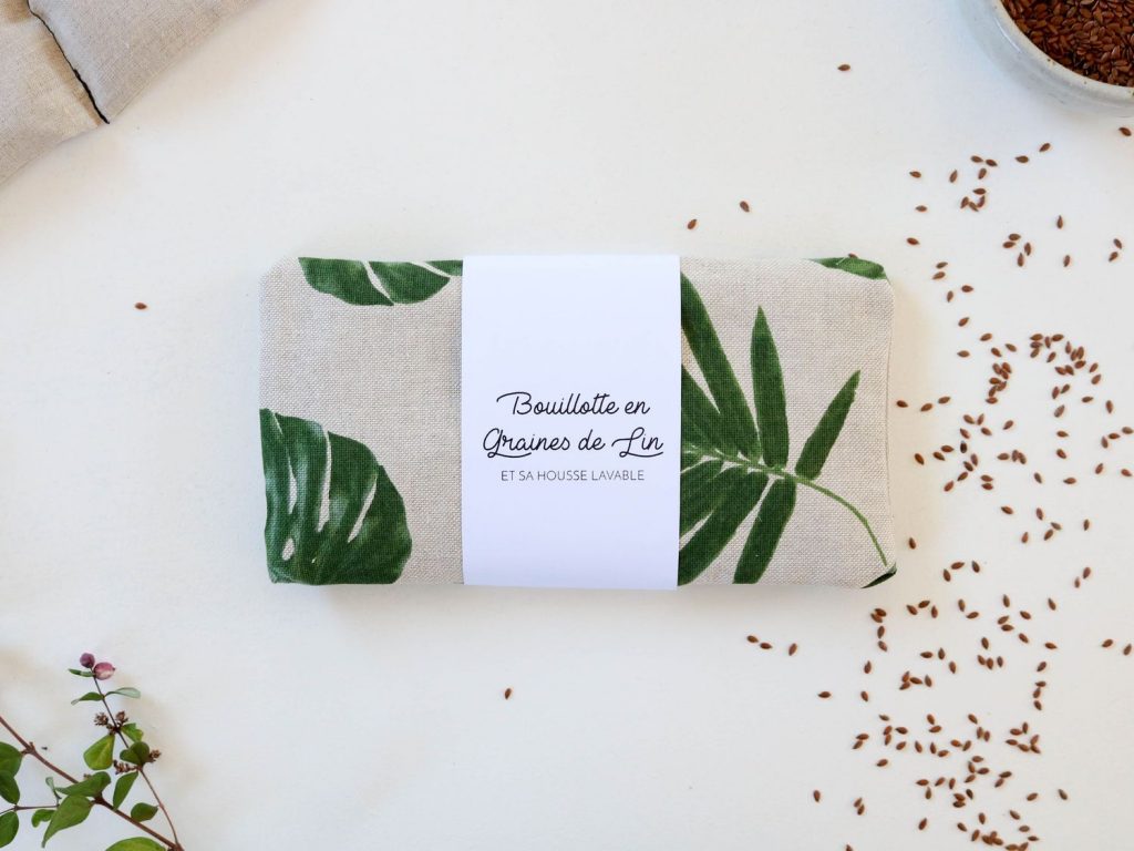 Petite bouillotte en graines de lin Jungle