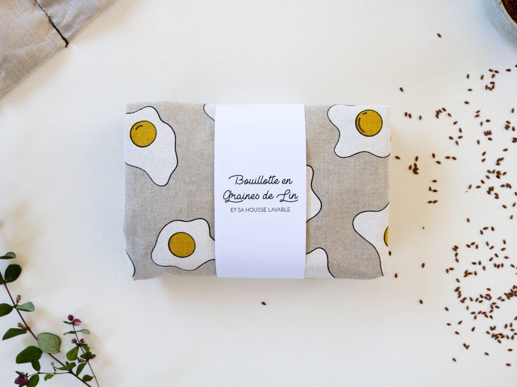 Bouillotte en graines de lin bouillotte sèche oeufs cuisine