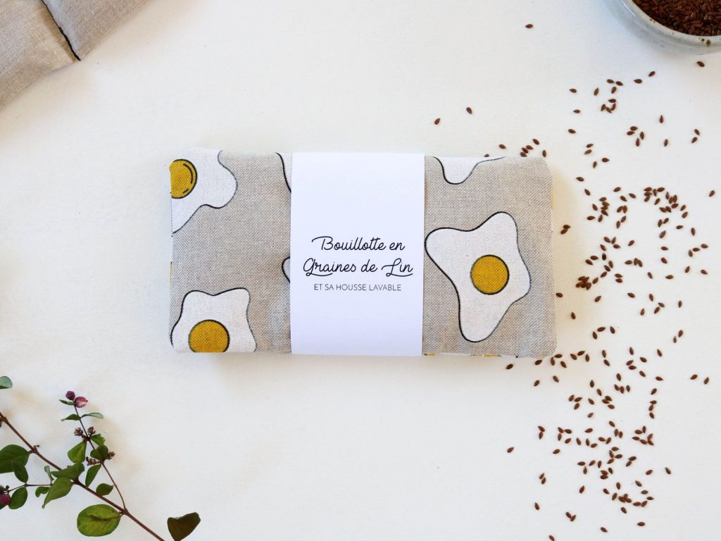 Petite bouillotte en graines de lin Oeufs