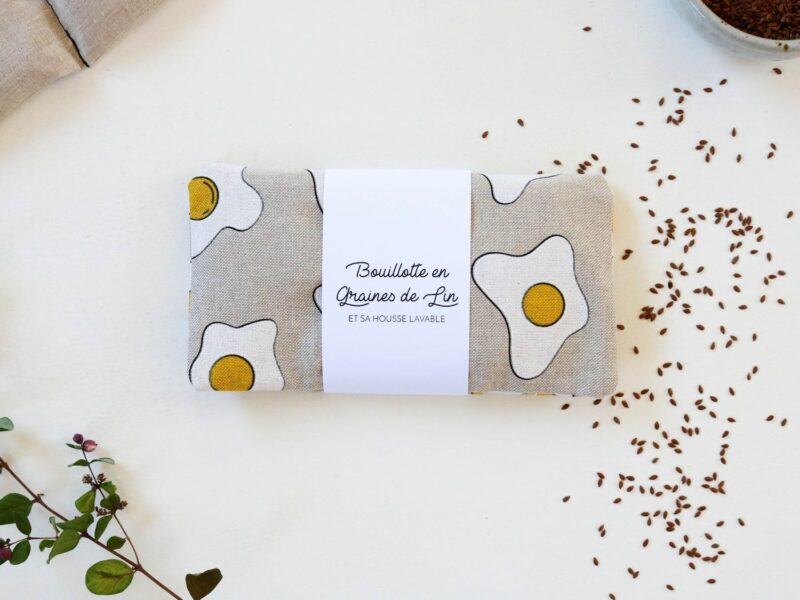 Petite bouillotte en graines de lin Oeufs