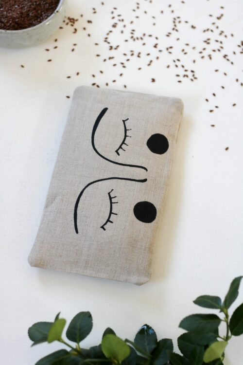 bouillotte sèche en graines de lin yeux masque apaisant compresse chaude (6) La petite bouillotte en graines de lin yeux repos