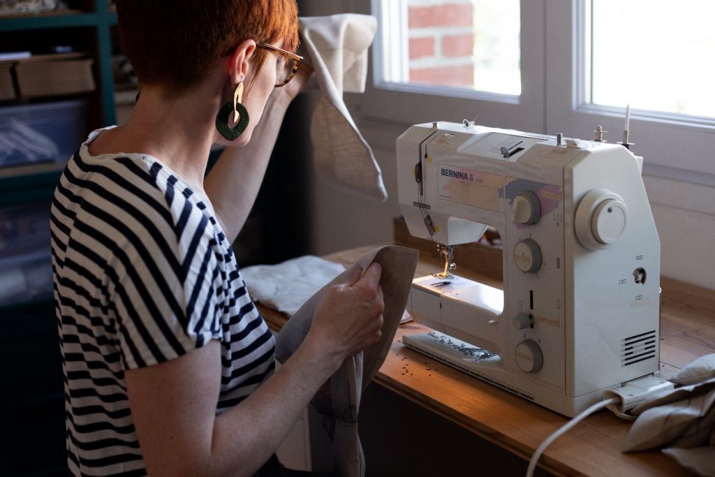 couture bouillotte en graines de lin