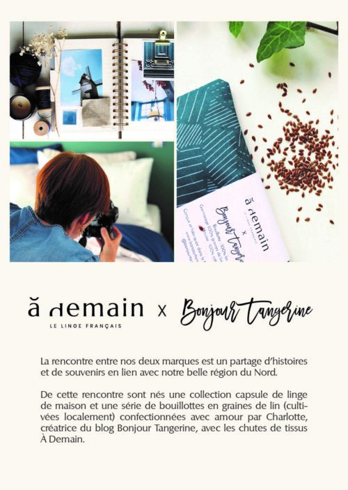 Petite Bouillotte sèche en graines de lin X A Demain - Parcelles Émeraude