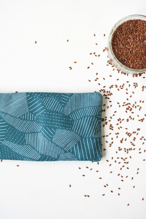 Petite Bouillotte sèche en graines de lin X A Demain - Parcelles Émeraude