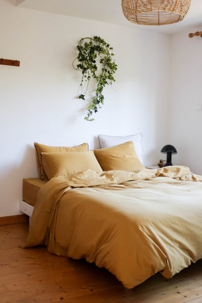 Parure de lit fabriqué en France dans le Nord houblon