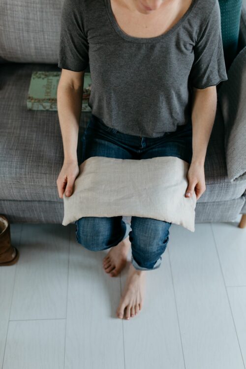 La grande bouillotte en graines de lin - Brique