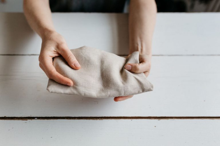 Petite bouillotte en graines de lin