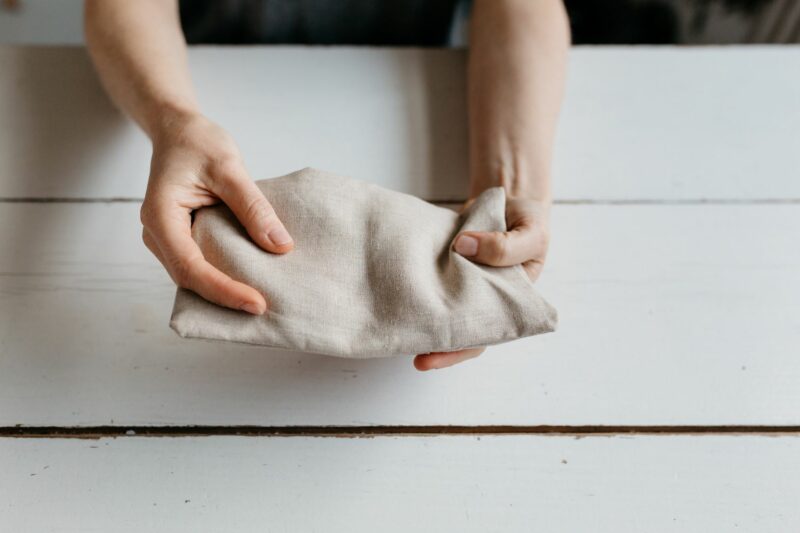 Petite bouillotte en graines de lin
