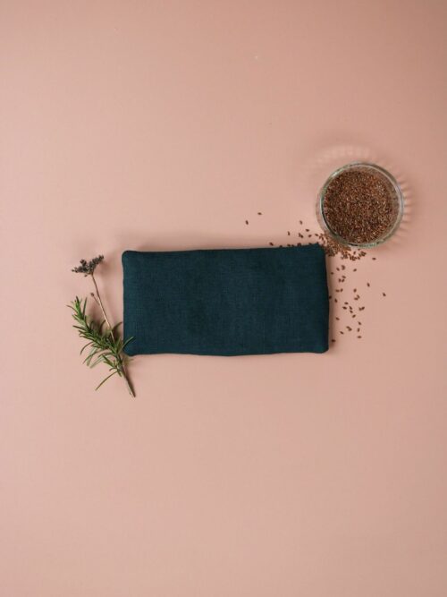 bouillotte sèche en graines de lin (7) La petite bouillotte en graines de lin - Bleu Marine