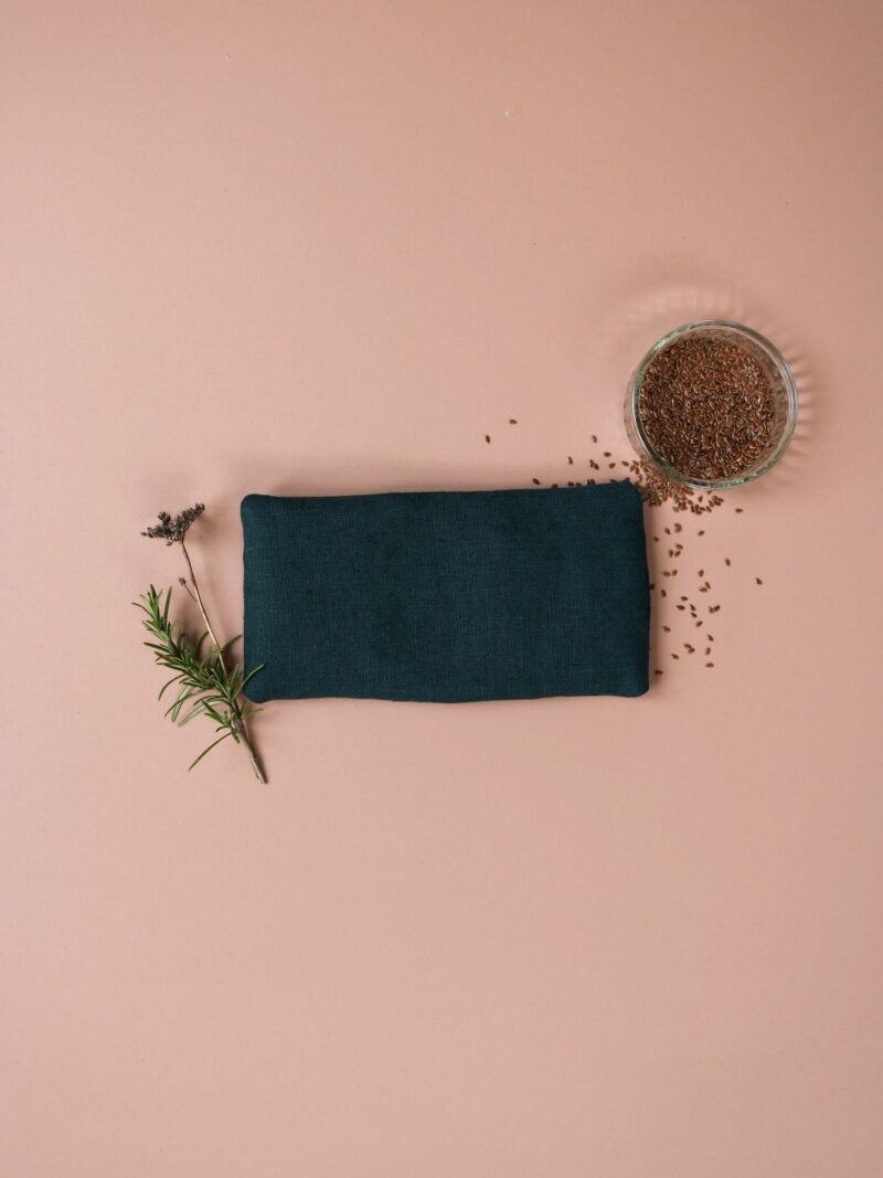 La petite bouillotte en graines de lin - Bleu Marine