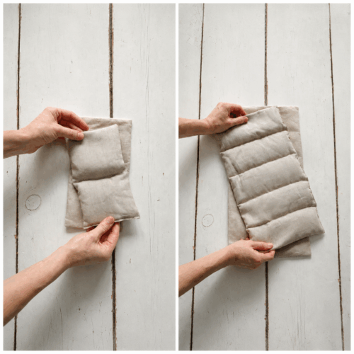 Coussin bouillotte en graines de lin sans housse (grand ou petit)