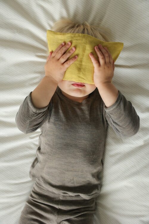 Petite bouillotte en graines de lin migraine