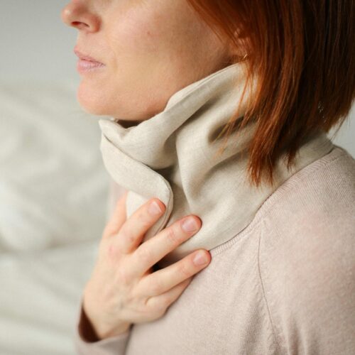 Bouillotte en graines de lin cervicale cou