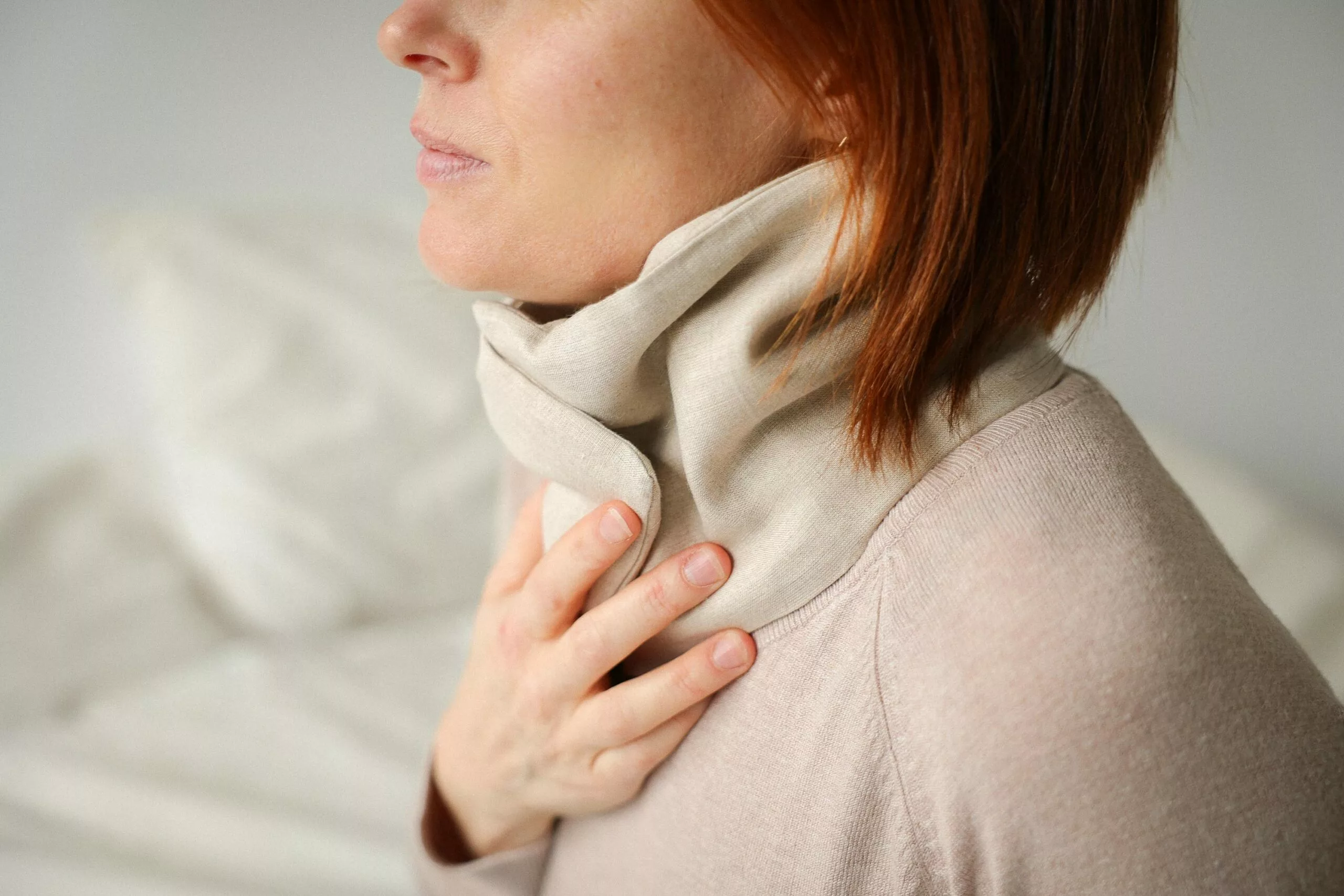 Bouillotte en graines de lin cervicale cou