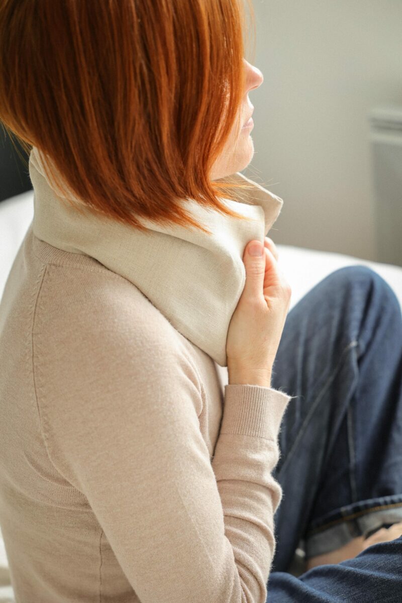 Bouillotte en graines de lin cervicale cou
