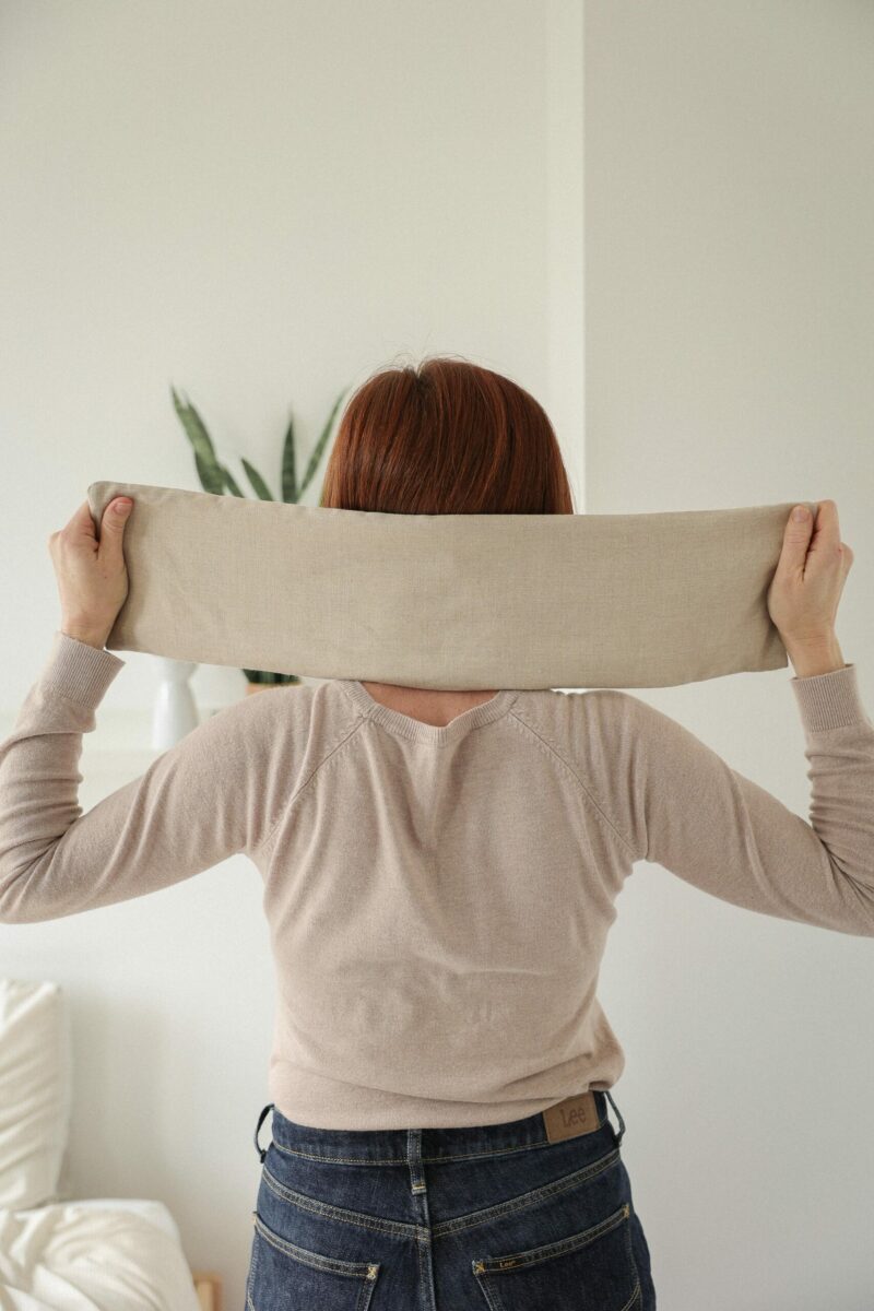 Bouillotte en graines de lin cervicales tour de cou