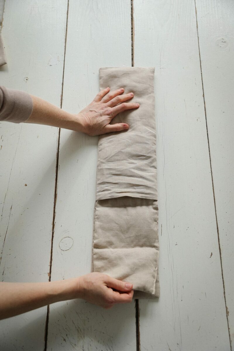 Bouillotte en graines de lin cervicale coussin housse
