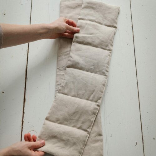 Bouillotte en graines de lin cervicale coussin housse