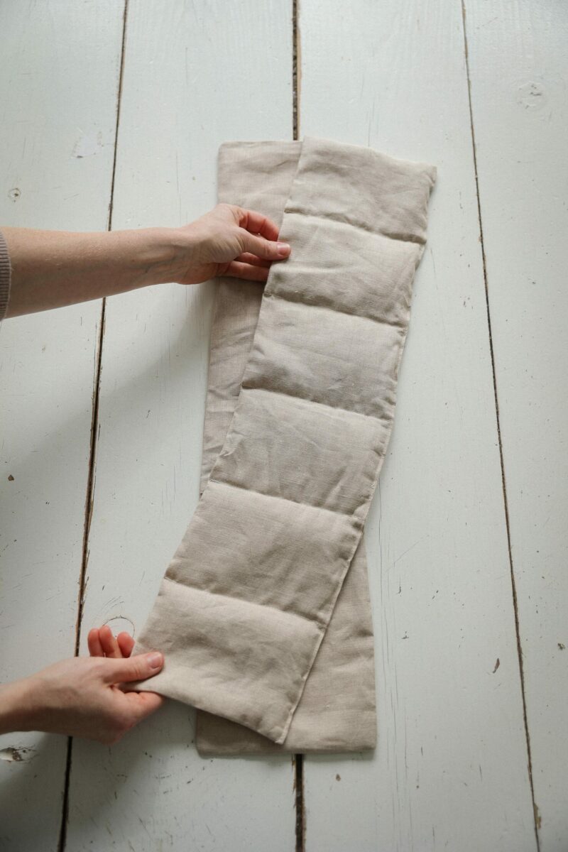 Bouillotte en graines de lin cervicale coussin housse