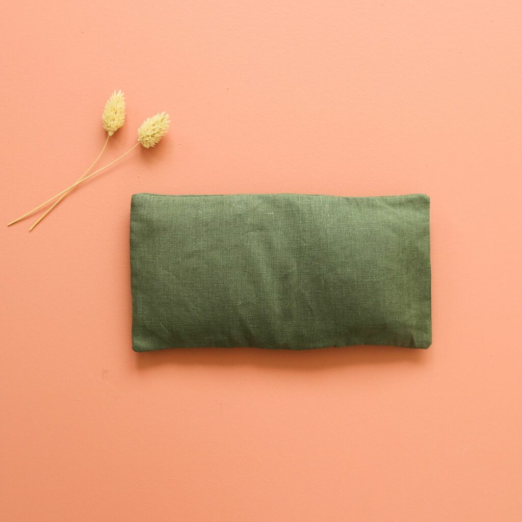 Petite bouillotte en graine de lin verte