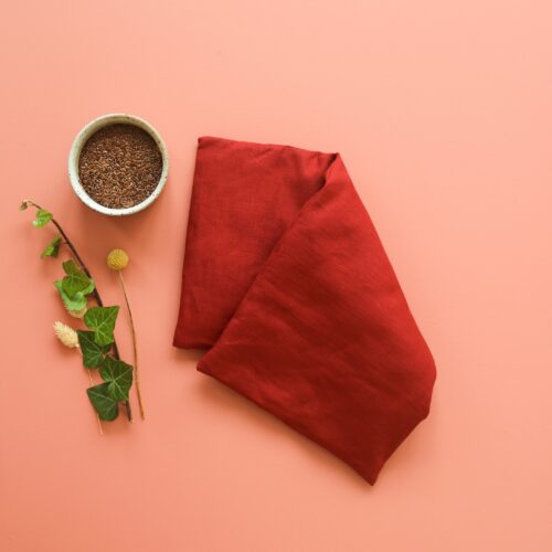 Grande bouillotte unie en graines de lin (plusieurs couleurs)