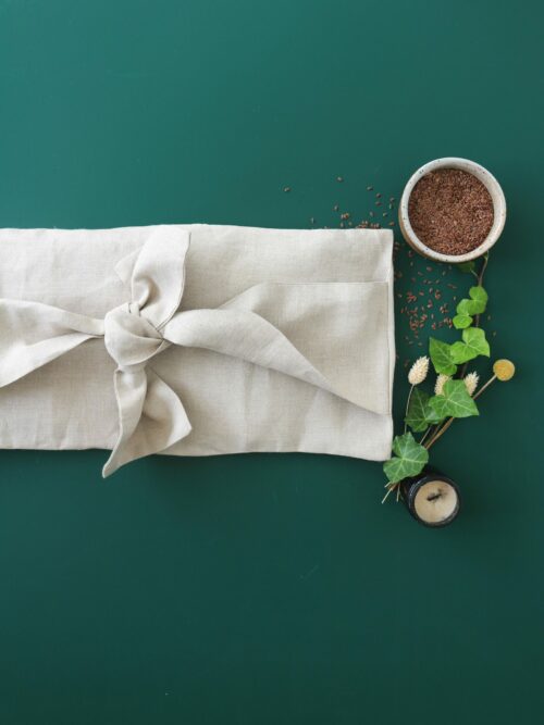 Ceinture porte bouillotte en lin