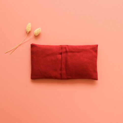 petite bouillotte en graines de lin rouge brique (3) La petite bouillotte en graines de lin - Brique