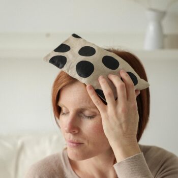 Petite bouillotte en graines de lin migraine froid