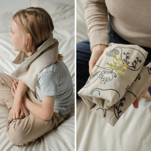 Rituel Grand Cocooning - Bouillotte cervicale + grande bouillotte en graines de lin