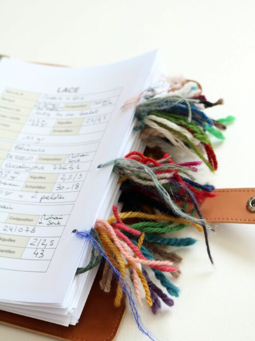 inventaire-laine-journal inventaire laine tricot crochet organiser pelotes