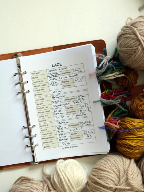 journal-laine-utilisation fiche laine tricot crochet organiser fil et projet