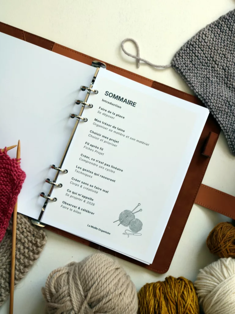 journal tricot crochet imprimable pages interieur organisation projets